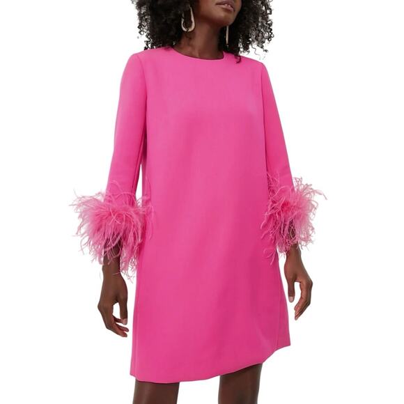 Tuckernuck Dresses & Skirts - New Tuckernuck Women's XL Pink Feather Mod Mary Dress 60s Retro Barbie Rare 5395